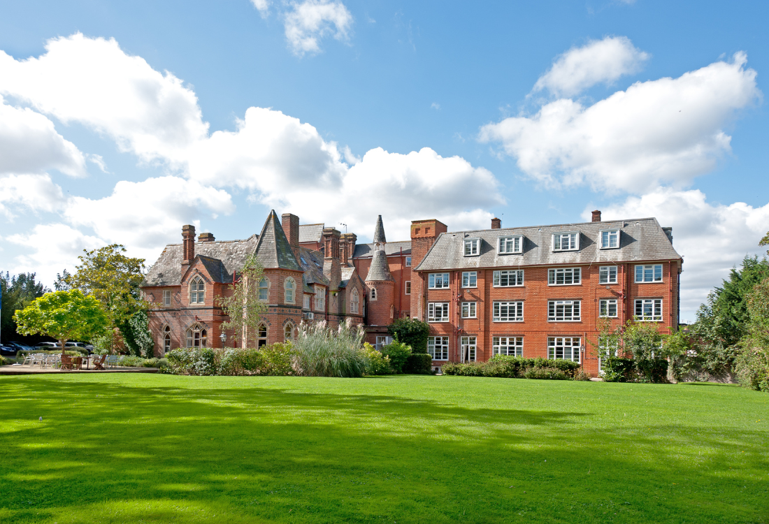 A beautiful British hotel, with its impressive architecture helping it stand out.