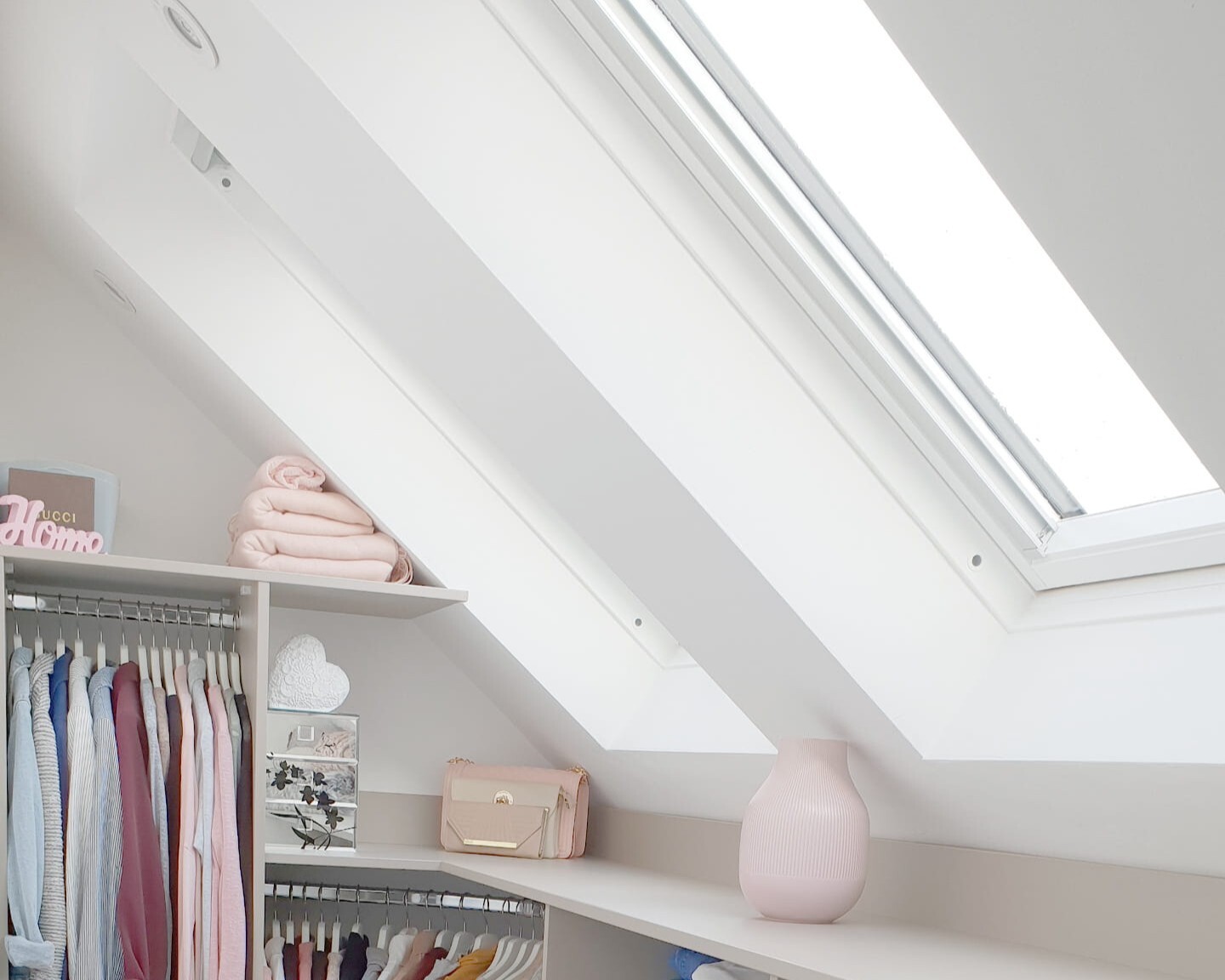 A dressing which used to be a loft that has been converted using the help of an architect.